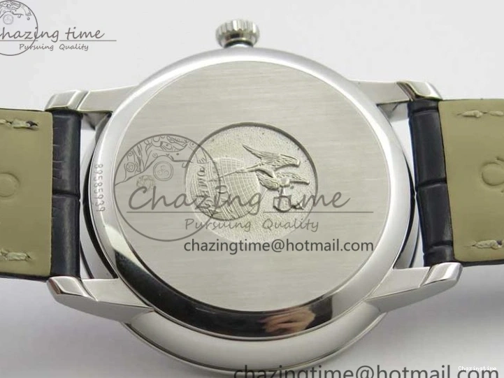 0215 Timeless De Ville Prestige Real PR SS ZF 1:1 Best Edition Gray Dial Blue Markers on Blue Leather Strap MIYOTA 7936